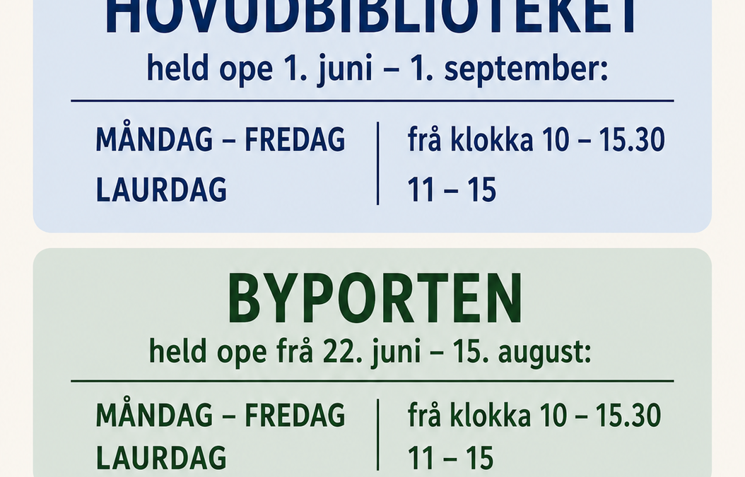 Sommarope ved hovudbiblioteket og Byporten!